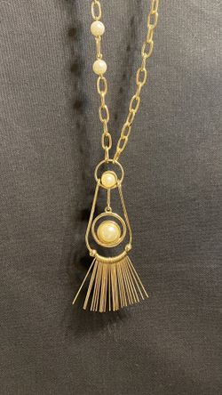 Graziano Signed Gold Toned Necklace W/Dangles