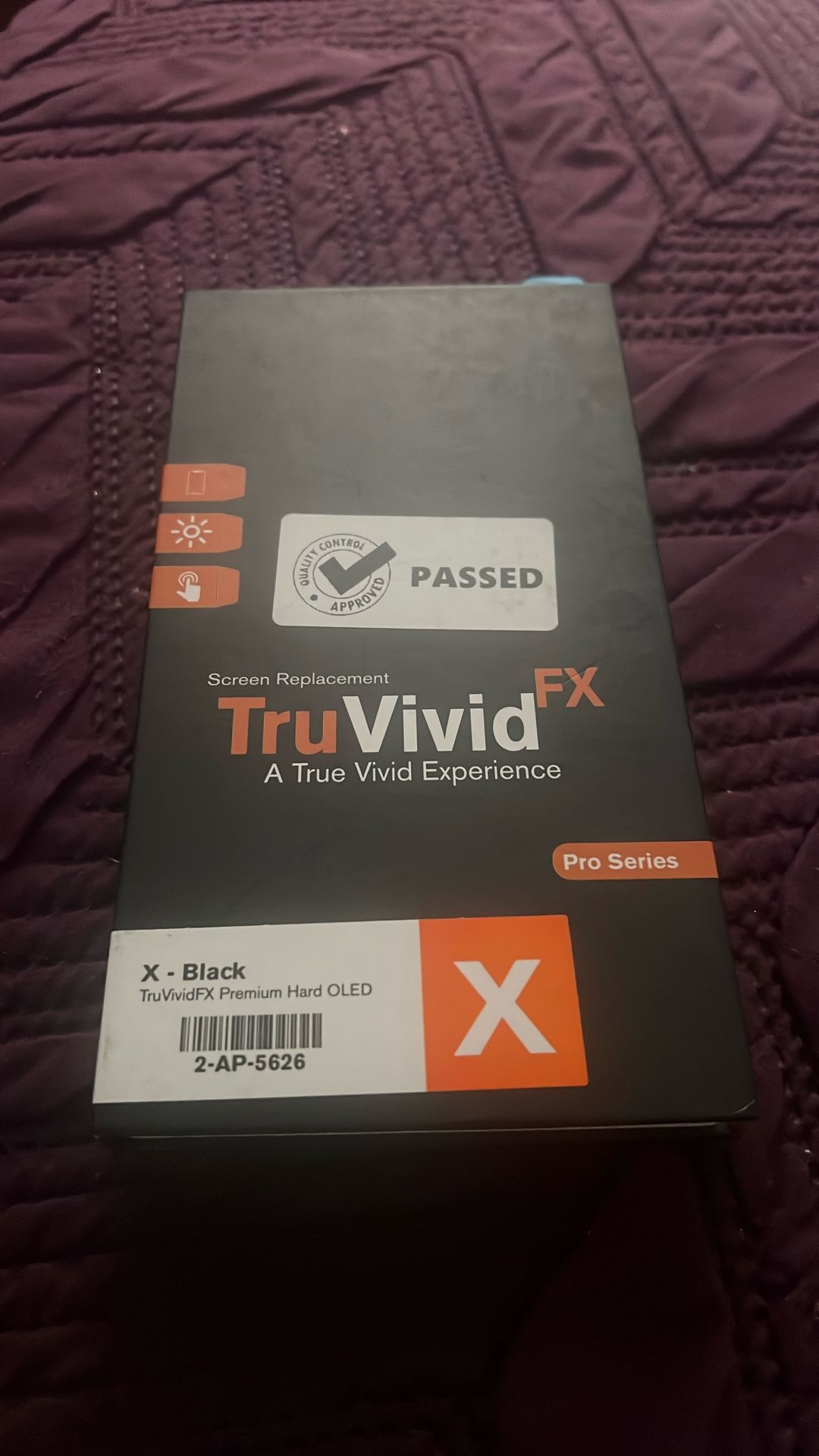 iPhone X Black truvivid Fx Premium Hard OLED