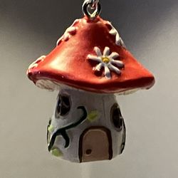 Mini Mushroom Fairy Elf Home Charm Pendant Necklace - New Jewelry