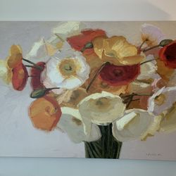 Large Floral Canvas 60” x 40”
