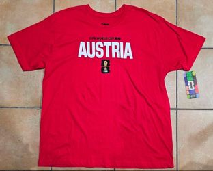 Official FIFA World Cup 2026 Austria Red cotton t-shirt - Size XXL