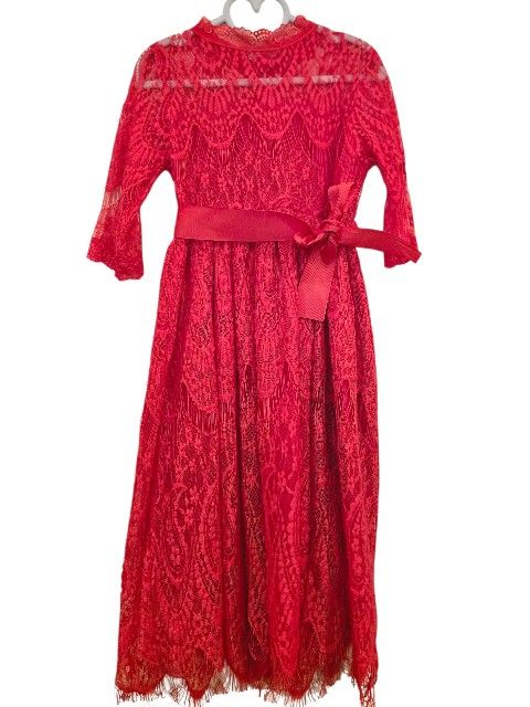 Little Girls Chiffon Knit Hollow Casual Dress