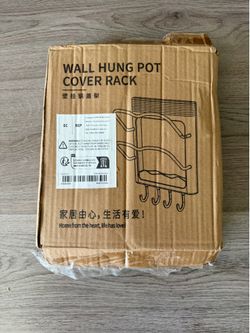 Wall-Mounted Rack for Kitchen Pot Lids - New Open Box