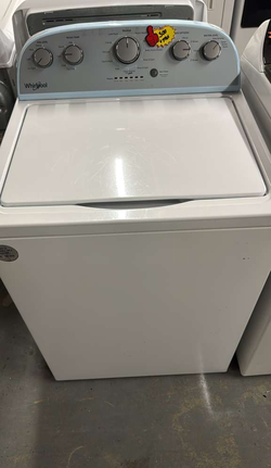 Whirlpool Top Load Washer – White, Dial Controls, Clean