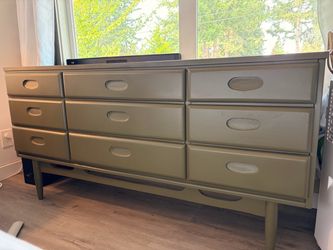 Refinished MCM Lowboy Dresser Drawers