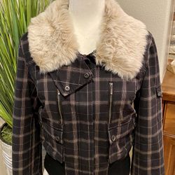 WINTER JACKET - TOMMY JEAN BLUE/BEIGE JACKET