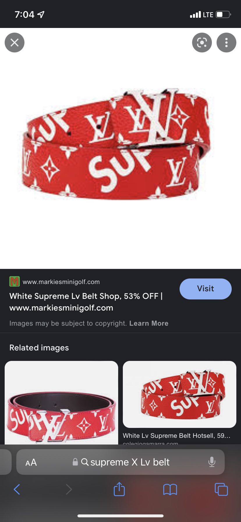 Supreme X Lv Belt 