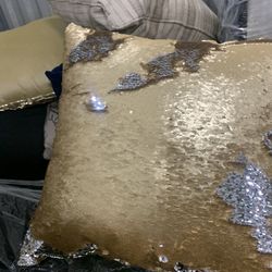 2 Sequin Pillows 