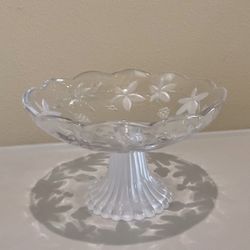Glass bowl - Footed Compote 8.5 in Mikasa Garden Terrace