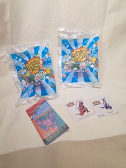 Vintage Pokémon Collectibles Lot — Sealed Burger King Toys, Stickers & Cards (5 items)