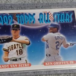 1992 Ken Griffey Jr Topps All Stars Mariners Van Slyke Pirates
