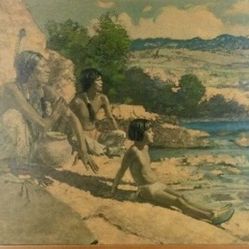 Robert Wesley Amick “Where The Sun Goes” Vintage Collector Art Print 