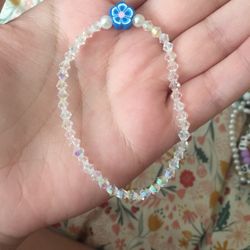 Dark Blue Flower Bracelet 