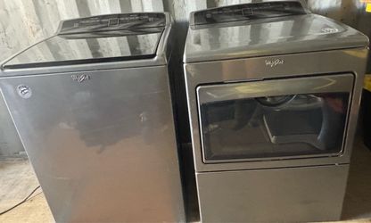 Whirlpool Smart High-Capacity Washer & Electric Dryer Set - Chrome Shadow