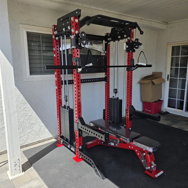 Vesta Pro Series 2in1 Squat Rack | Functional Trainer | 400lb Weight Stack | Commercial Grade | Gym Equipment | FREE DELIVERY🚚