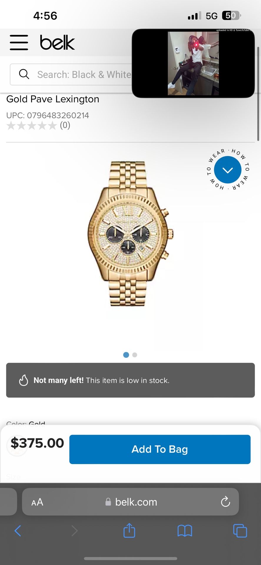 Michael Kors Gold Watch 