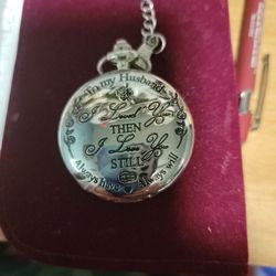 To My Husband Stainless Steel Pocket Watch New