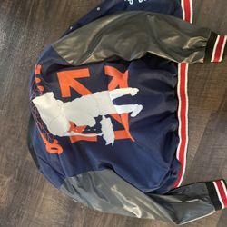 Off-White Logo Appliquéd Varsity Jacket