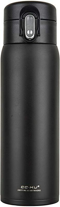 CC.KU Portable Insulated Water Bottle, 500ml Stainless Steel Vacuum Thermo Flask Water Cup for­ Indoor & Outdoor
