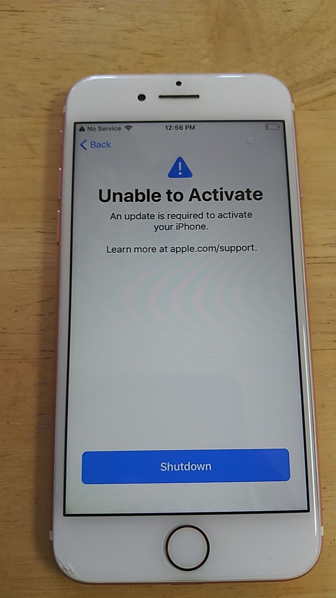 UNABLE TO ACTIVATE iphone 7