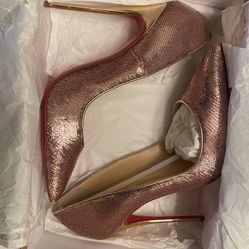 AUTHENTIC Louboutin Rose Gold