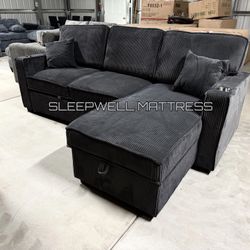 New Black Sofa Bed 