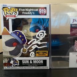 Sun & Moon Funko Pop Signed