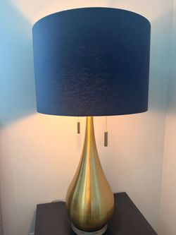 Navy blue and Gold Nightstands + Table