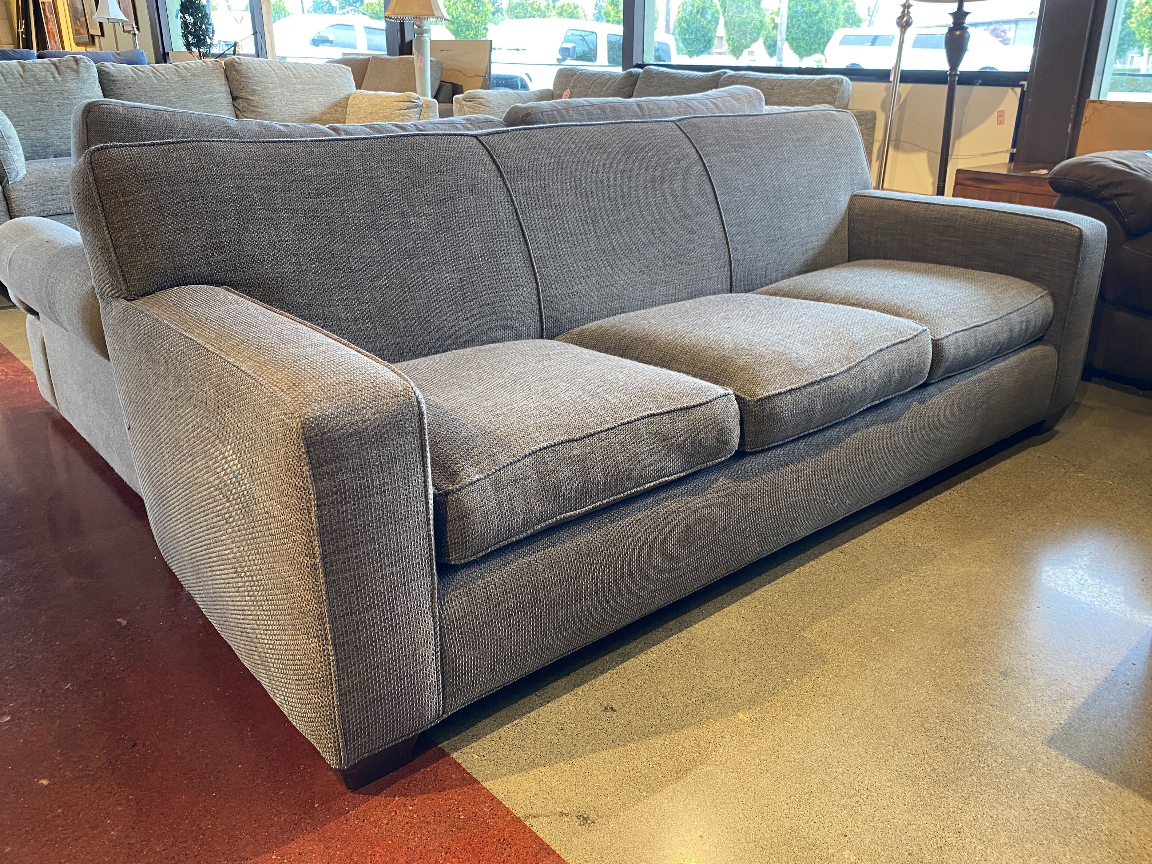 CRATE & BARREL Minimal Grey 3-Seater Sofa