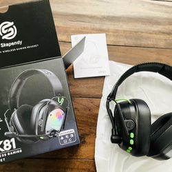 Wireless Gaming Headset for PS5, PS4, PC - Bluetooth Gaming Headphones with Noise Canceling Mic, Low latency, Stereo Sound, 50+Hr Battery, RGB Headset