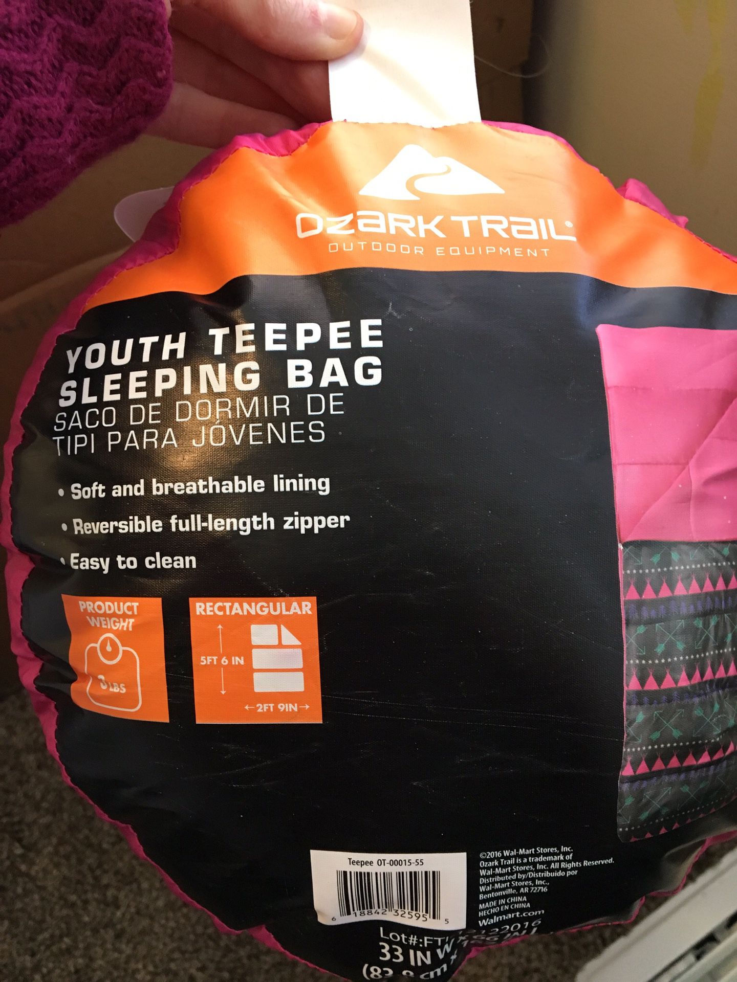 New! Ozark Trail youth sleeping bag