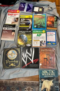 📚 Large Book & Textbook Collection – AP Books, Chemistry, Math, WWE & More!