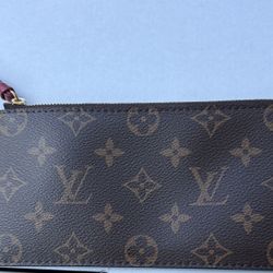 Authentic Louis Vuitton Monogram Felicie Chain Wallet Zippered Insert