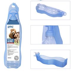 PAWISE Dog Water Bottle for Small Dogs and Cats, Portable Dog Travel Bottle, 17oz