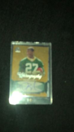 Signed Will Blackman Packers football card