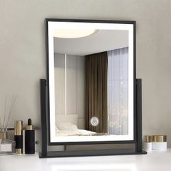 Vanity Mirror with Lights,15.3" Makeup Mirror Smart Touch Control Dimmable 3 Modes Lighted LED NEW
