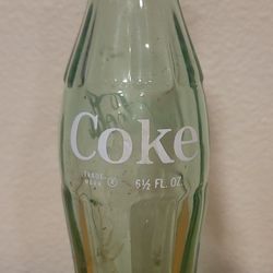 Vintage 6.5 Fl. Oz. Coca-Cola Bottle. Green Bottle, San Francisco on Bottom. 