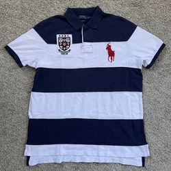🔴Polo Ralph Lauren Shirt Size XL Navy White Big Pony Wu-Tang