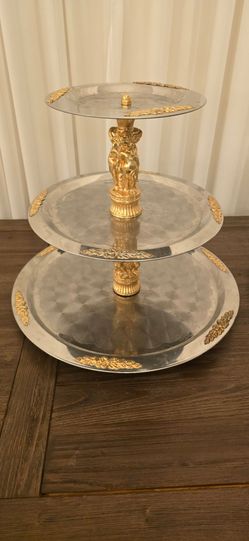 3  tier metal dessert stands