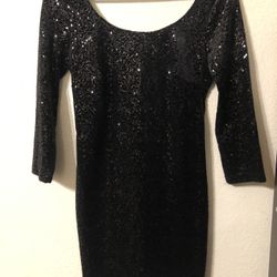 Black Sequin Dress