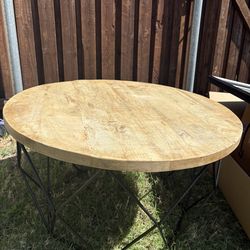 Mango wood coffee table round