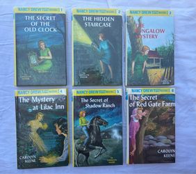 Nancy Drew series, hardcover #1-6