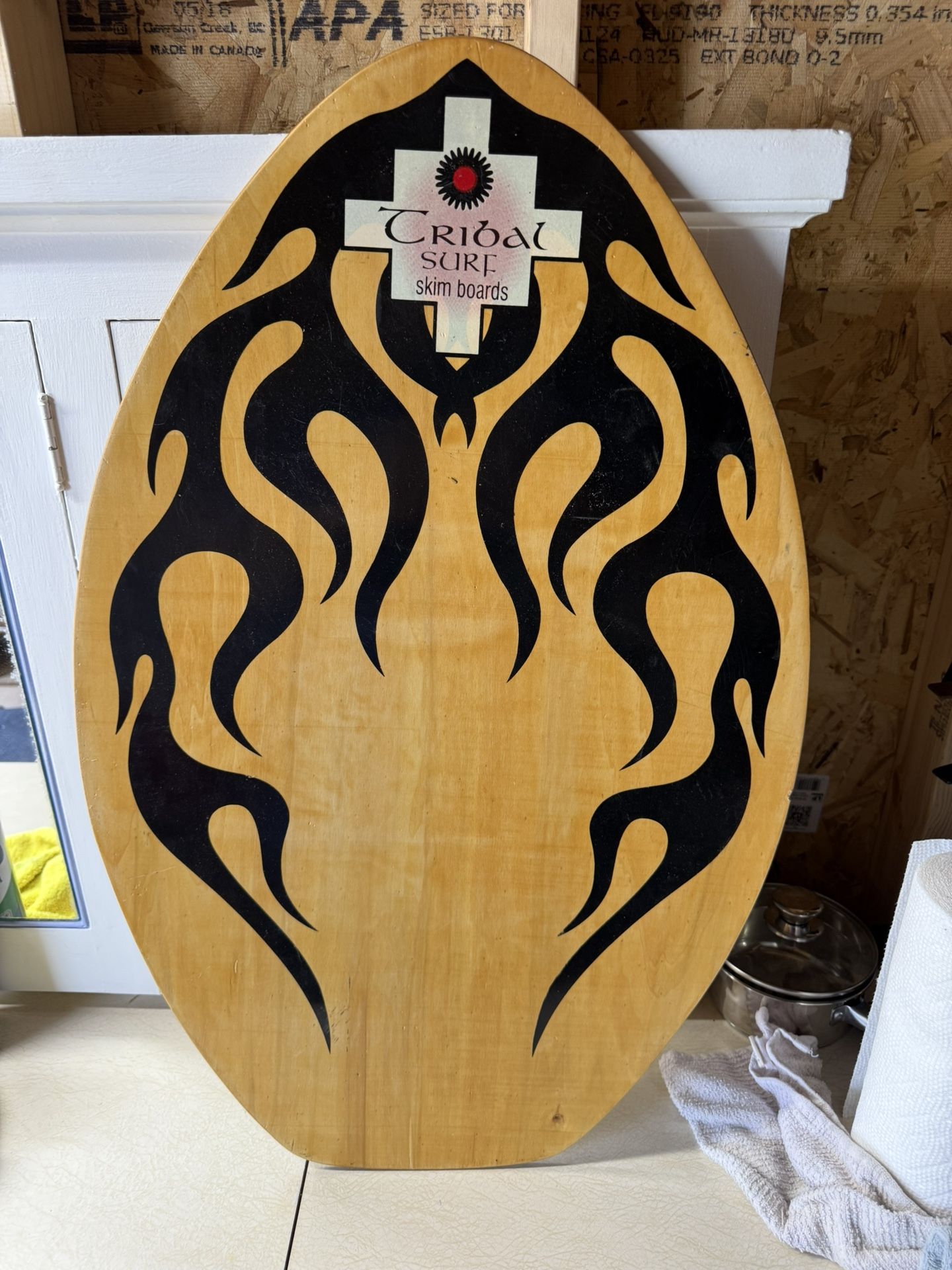 Vintage tribal skim board