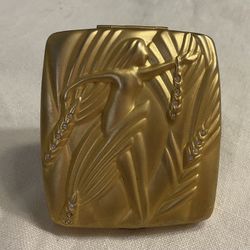 Vintage Zodiac Virgo Estée Lauder Goldtone And Rhinestones Compact With Mirror 