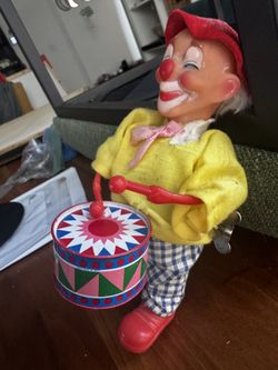 Vintage Wind-Up Toy Clown – Works! (Hong Kong)