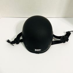 DOT Black Motorcycle Chopper Helmet Men’s Small