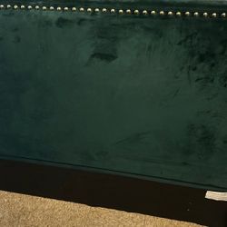 King Size Green Velvet Headboard 