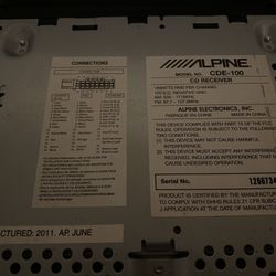 Alpine CDE-100