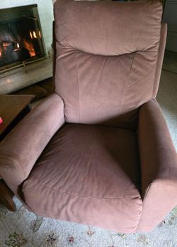 Custom Lay Z Boy Brown Fabric Recliner Chair