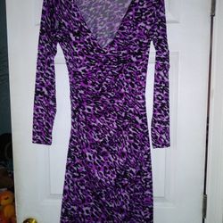 Cute Purple Leopard. Dress Small